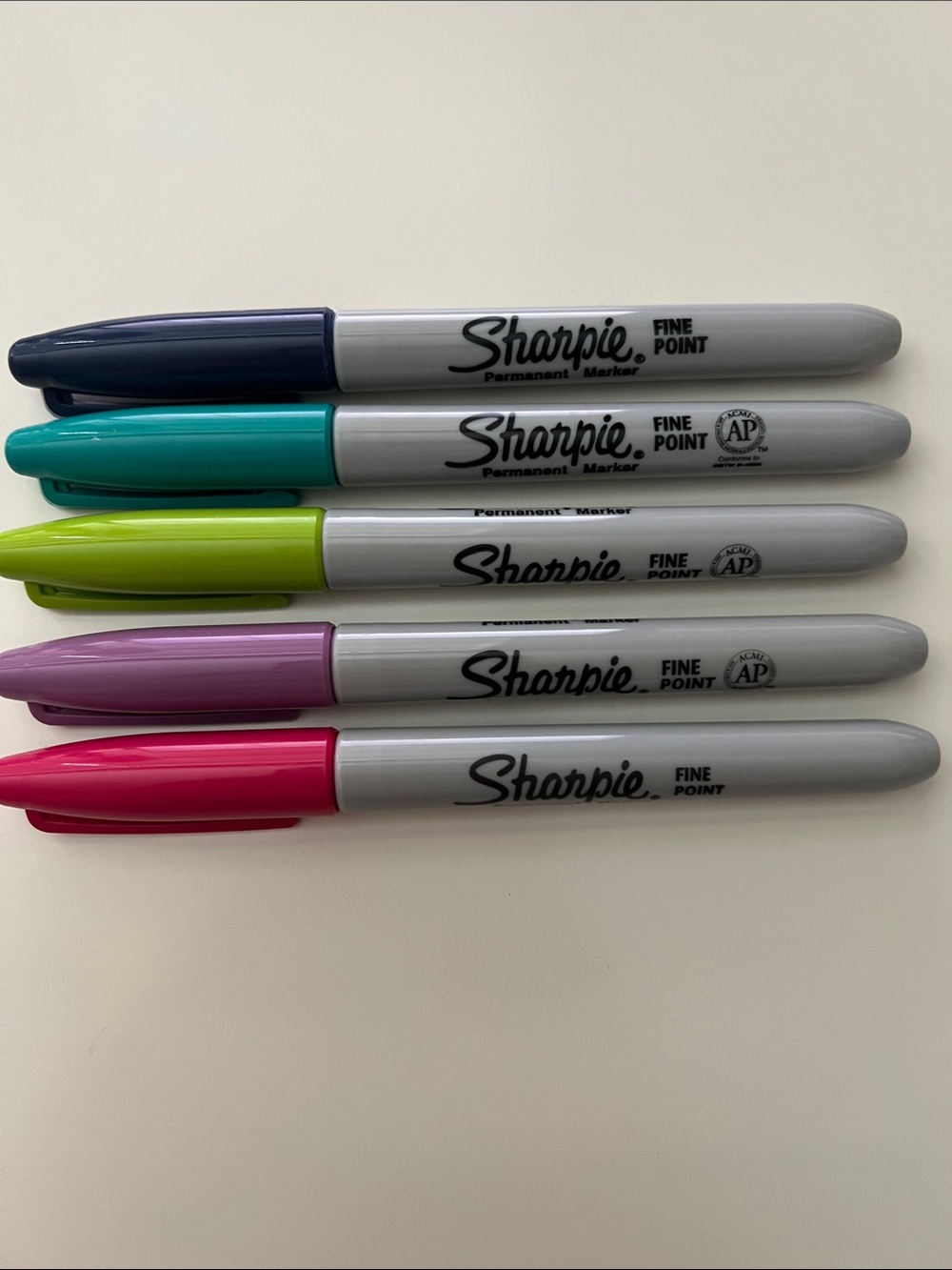 Fine Point Dual-Color Sharpie Set - Teal, Navy, Pink, Lavender, Lime